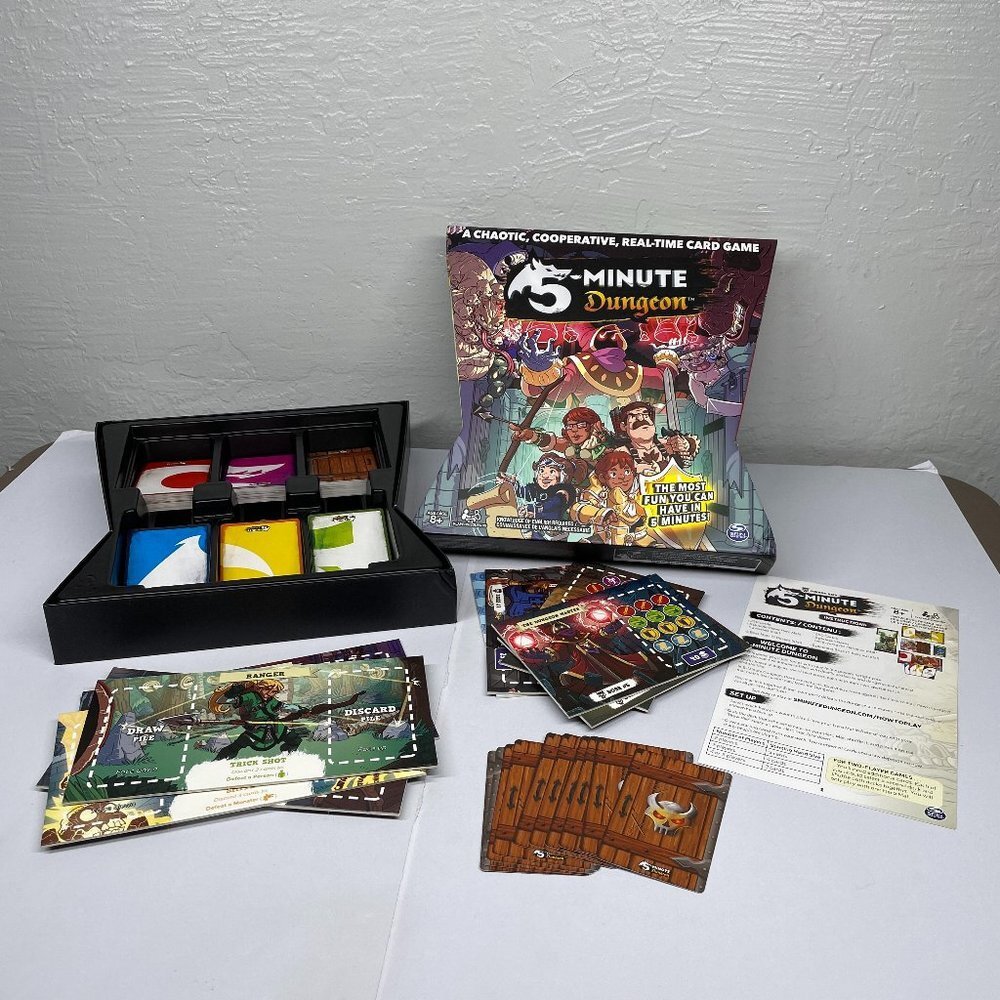 5-Minute Dungeon Boardgame 2016 Spinmaster 100% Complete Cooperative Card Game